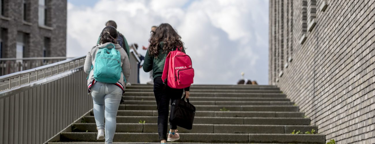 Kids walking to school