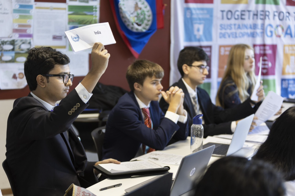 Students debating at UWC Maastricht