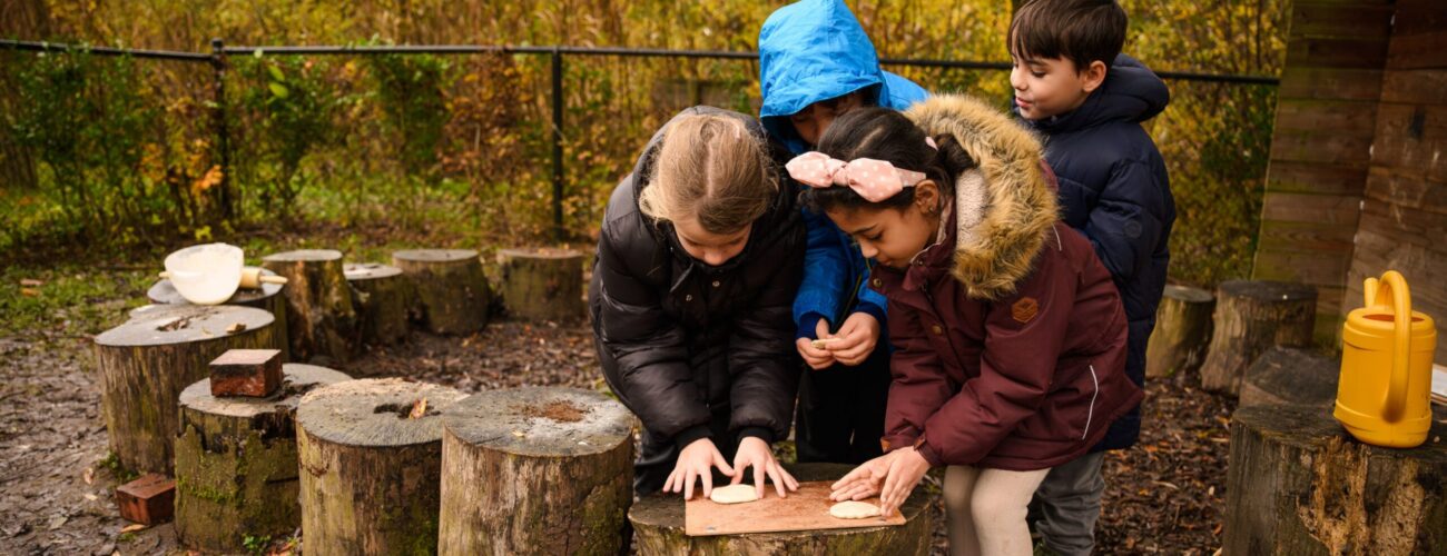 Kids in garden